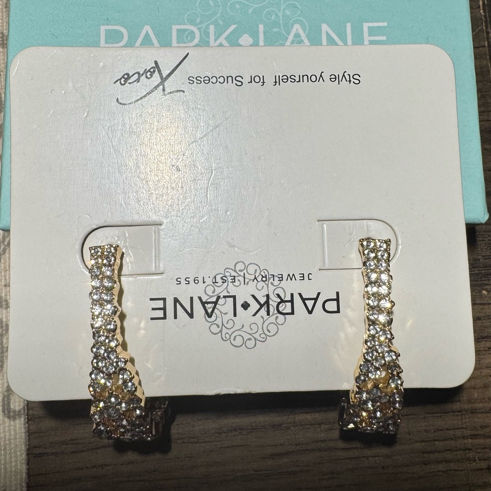 Park Lane Gold and Silver Crystal Hoop Earrings